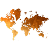 World Map Golden Earth Design