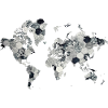 World Map Mosaic Design