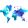 World Map Blue Dreams
