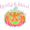 Spooky & Sweet Neon Pumpkin