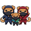 Ninja family in mask look