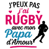 Rugby Papa in Pink Heart