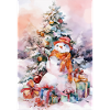 Bonhomme neige aquarelle Noël