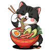 Kawaii Ramen Cat Shirt for Anime Fans