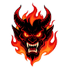 Fiery Demon Head