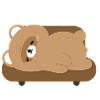 Tired Beaver on Couch