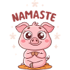 Kawaii Namaste Pig