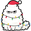 Grim Christmas Cat with Lights