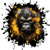 Gorilla Splatter Portrait