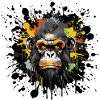 Graffiti Monkey Animal
