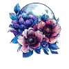 Moonflowers in the night glow