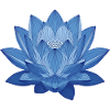 Blue Lotus – Geometric Floral Splendour