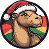 Camel with Santa hat