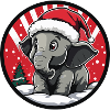 Christmas Elephant Cartoon