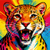 Leopard Pop Art Farbexplosion