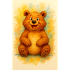 Joy Bear im Aquarell