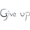 Give Up Heart Lettering