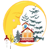 Mond im Winterwald