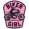 Biker Girl Motorcycle Pink