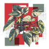 Philodendron variegata – Art pop art végétal