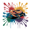  Bunter Salamander Mit Farbklecks Splash Für