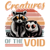 Funny Opossum and Raccoon
