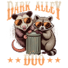 Funny Opossum and Raccoon