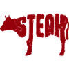 Red Steak Beef Silhouette