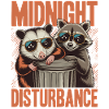 Funny Opossum and Raccoon