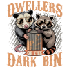 Funny Opossum and Raccoon