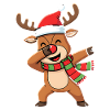 Funny dabbing reindeer Christmas