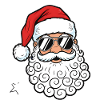Cool Santa Claus with Sunglasses Graphic