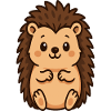 Cuddly Hedgehog Cartoon