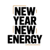 Neujahrs-Energietypografie