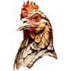 Artistic Chicken Head Portrait
