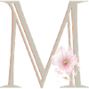 Florales Monogramm M