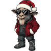 Mountain Goat Christmas Winter