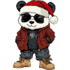 Panda Noël Hiver