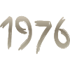 Year 1976 with a handmade stroke