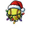 Christmas Softball Funny Softball Player Christmas
