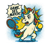 Tennis Unicorn Retro, Partita Set, Divertimento