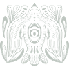 Œil de style mandala avec tentacules