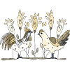 Rooster and hen