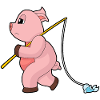 Pig Angler Fish Fishing