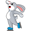 Hase Eislaufen Schlittschuhe Wintersport