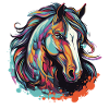 Buntes Pferd Kunstmotiv