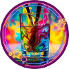 Farbiges Neon-Psyedelisches Glas