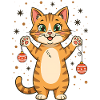 Katze Weihnachtspullover Katzen Weihnachten lustig