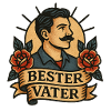 Bester Vater Retro Tattoo