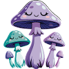 Champignons rêveurs violets